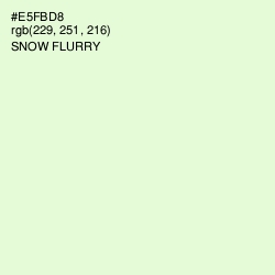 #E5FBD8 - Snow Flurry Color Image